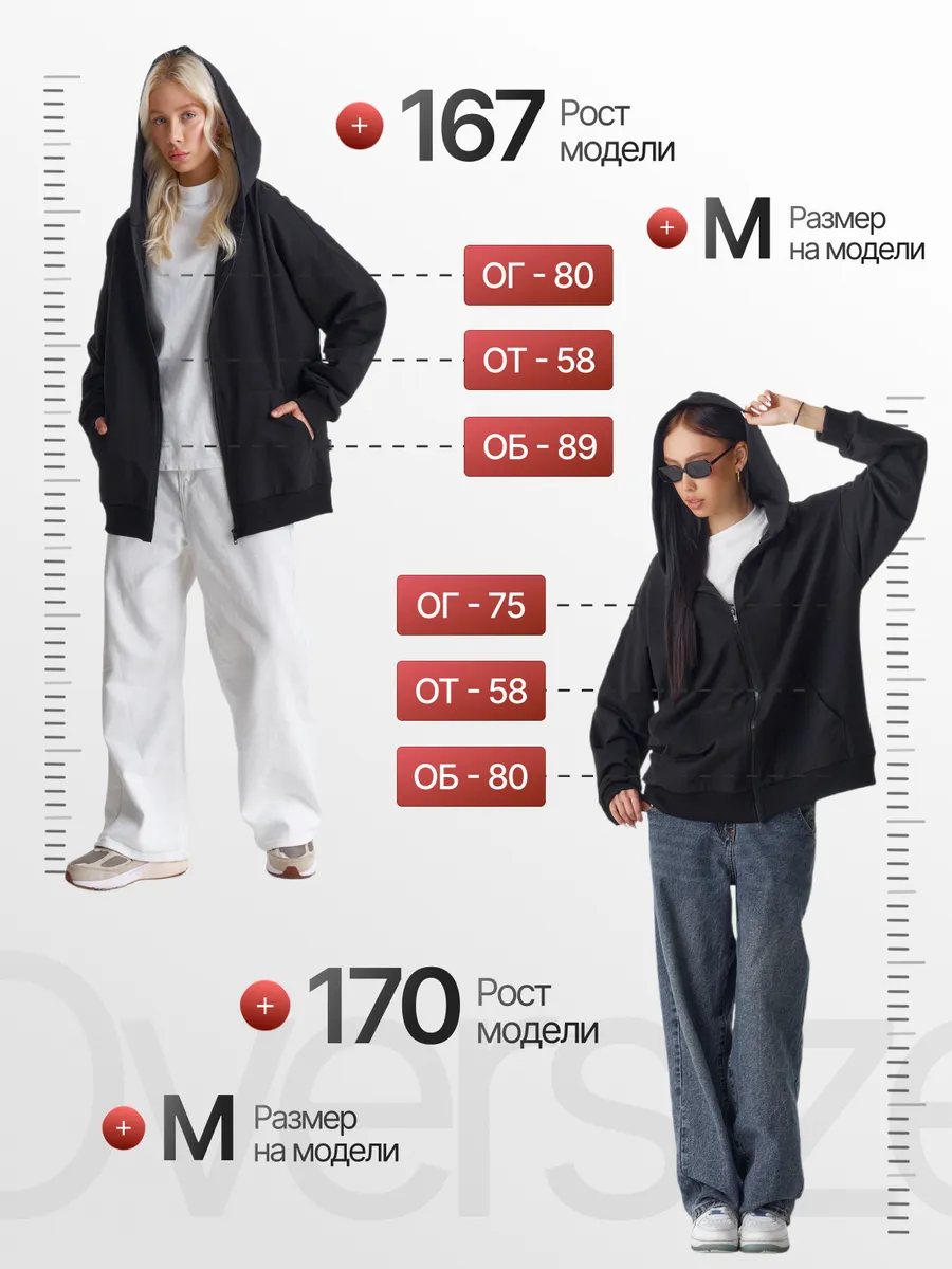 Зипка зип худи на молнии оверсайз